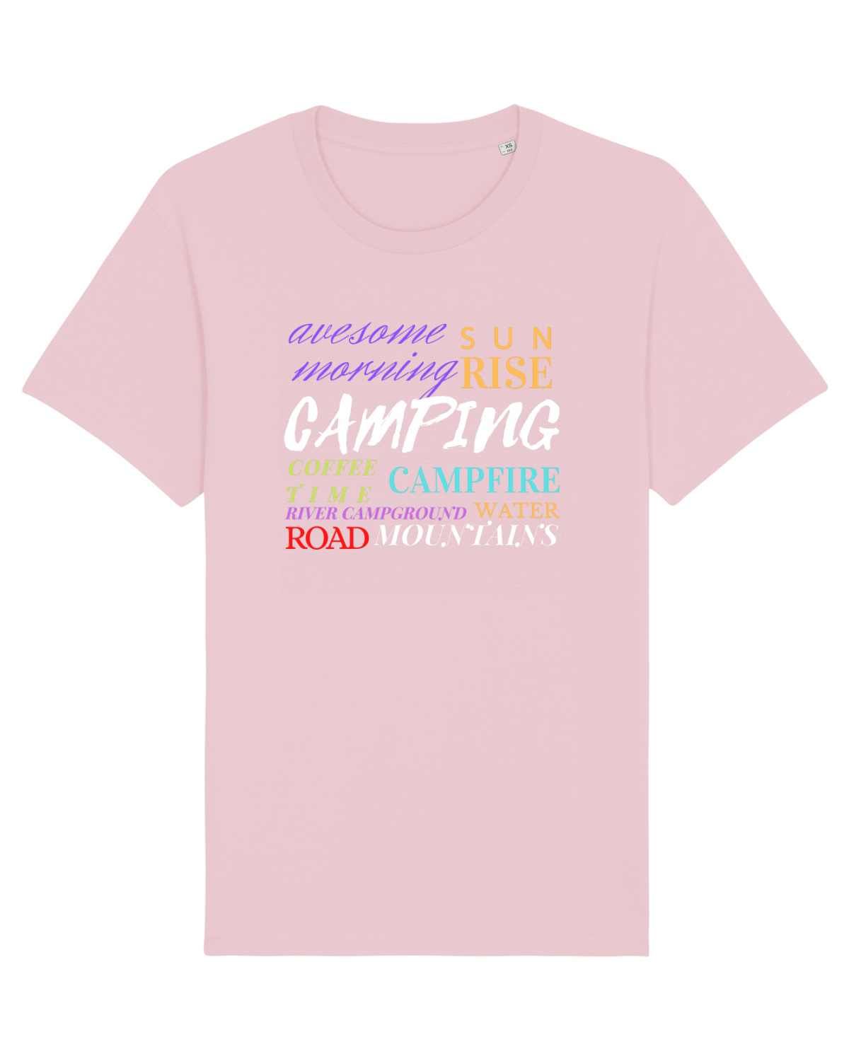 Tricou mânecă scurtă Unisex Rocker Cotton Pink
