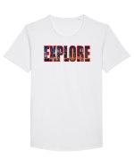 Explore  Tricou mânecă scurtă guler larg Bărbat Skater