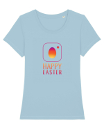 Paște Fericit ! Tricou mânecă scurtă guler larg fitted Damă Expresser