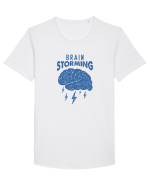 Brain Storming.. Tricou mânecă scurtă guler larg Bărbat Skater