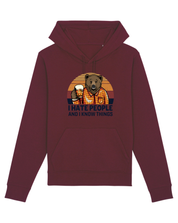 I Hate People And I Know Things Burgundy
