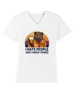 I Hate People And I Know Things Tricou mânecă scurtă guler V Bărbat Presenter