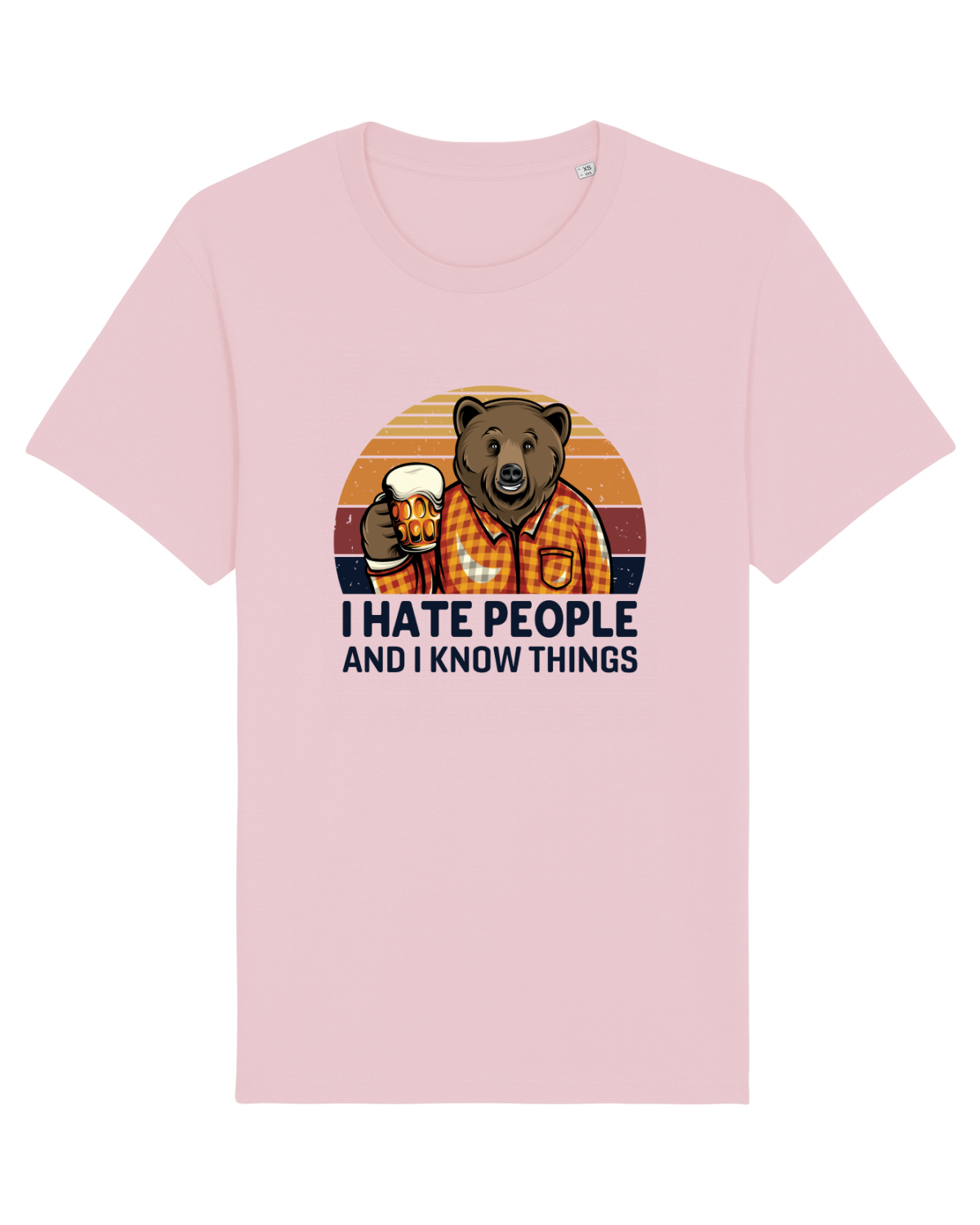 Tricou mânecă scurtă Unisex Rocker Cotton Pink