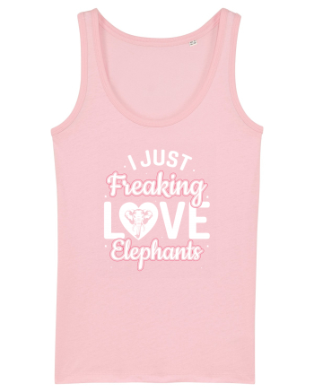 I Just Freaking Love Elephants Cotton Pink