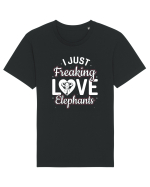 I Just Freaking Love Elephants Tricou mânecă scurtă Unisex Rocker