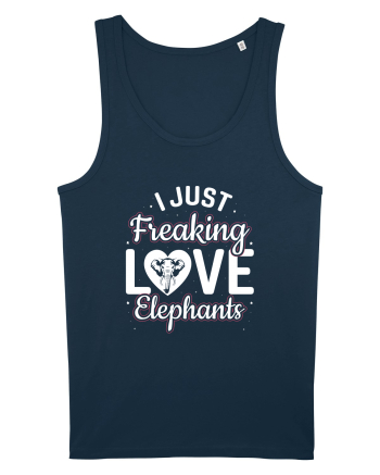 I Just Freaking Love Elephants Navy