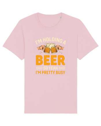 I'm Holding A Beer Cotton Pink