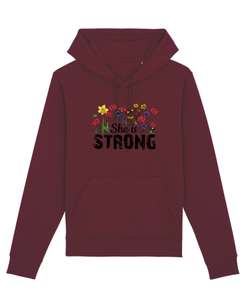 She Is Strong Burgundy