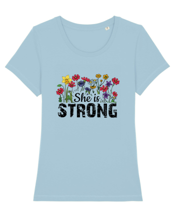 She Is Strong Sky Blue