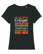 You Can't Scare Me Tricou mânecă scurtă guler larg fitted Damă Expresser
