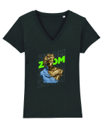 ZOOM gold Tricou mânecă scurtă guler V Damă Evoker