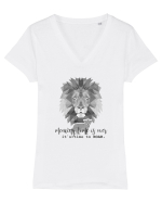 Lion - It's time to roar Tricou mânecă scurtă guler V Damă Evoker