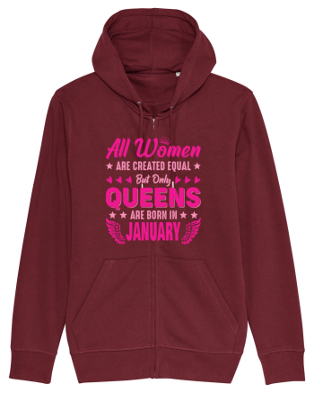 All Women Are Equal Queens Are Born In January Burgundy