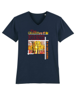 Forest Landscape Tricou mânecă scurtă guler V Bărbat Presenter