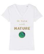 In Tune With Nature Tricou mânecă scurtă guler V Damă Evoker