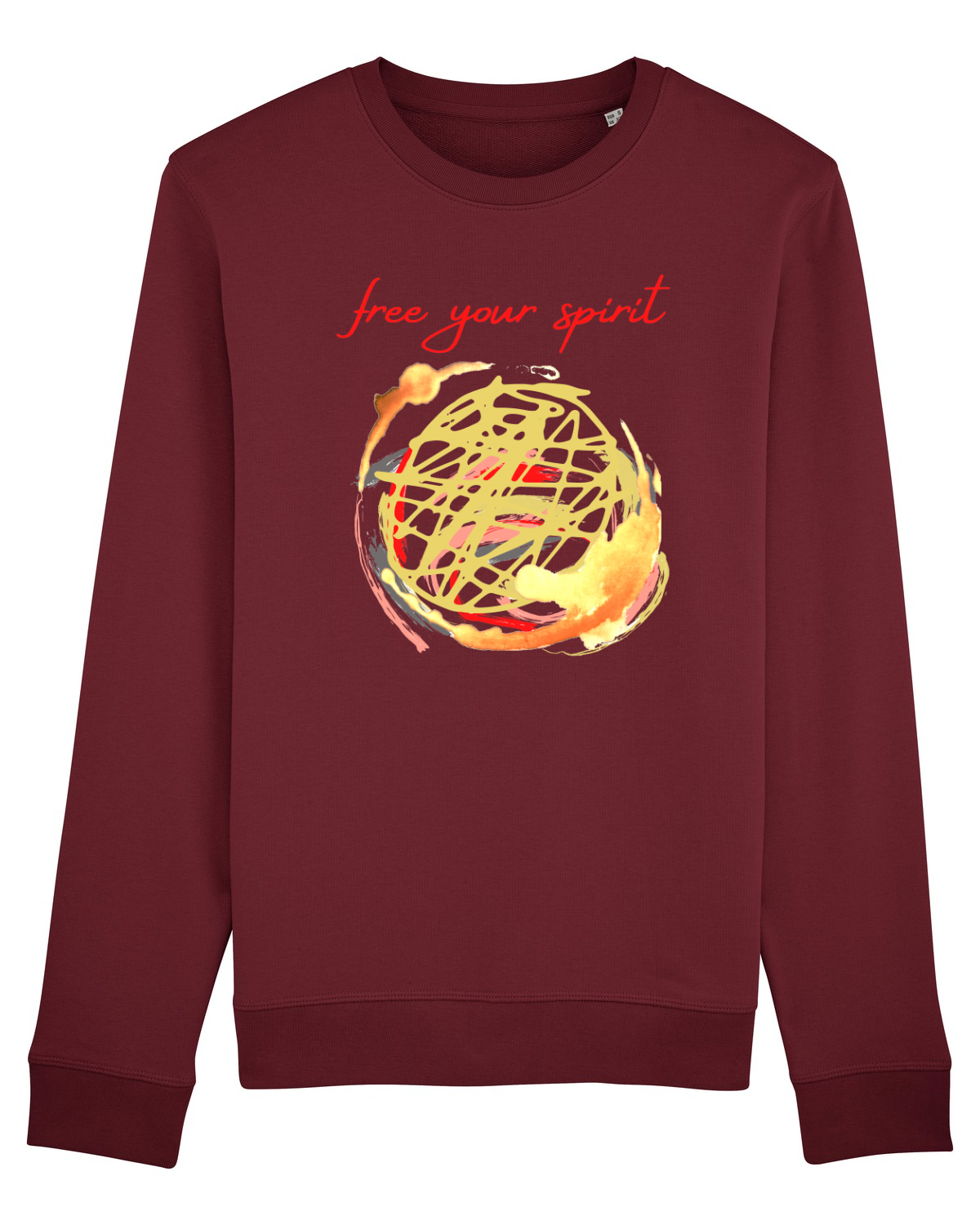 Bluză mânecă lungă Unisex Rise Burgundy