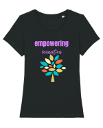 Empowering Connection Tricou mânecă scurtă guler larg fitted Damă Expresser