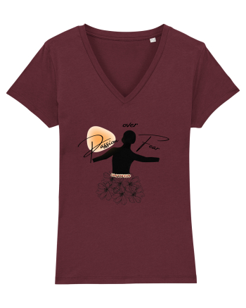 Passion Over Fear Burgundy