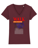 Walk in the rain Tricou mânecă scurtă guler V Damă Evoker