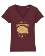 Brain Storming.. Tricou mânecă scurtă guler V Damă Evoker