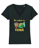 Ne Vedem In VAMA,Vacanta La Mare Tricou mânecă scurtă guler V Damă Evoker