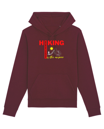 Hiking Is The Answer Burgundy