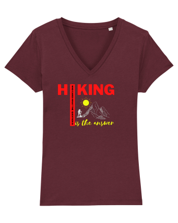 Hiking Is The Answer Burgundy