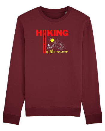Hiking Is The Answer Burgundy