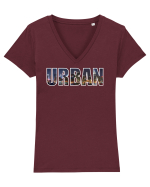 Urban Tricou mânecă scurtă guler V Damă Evoker
