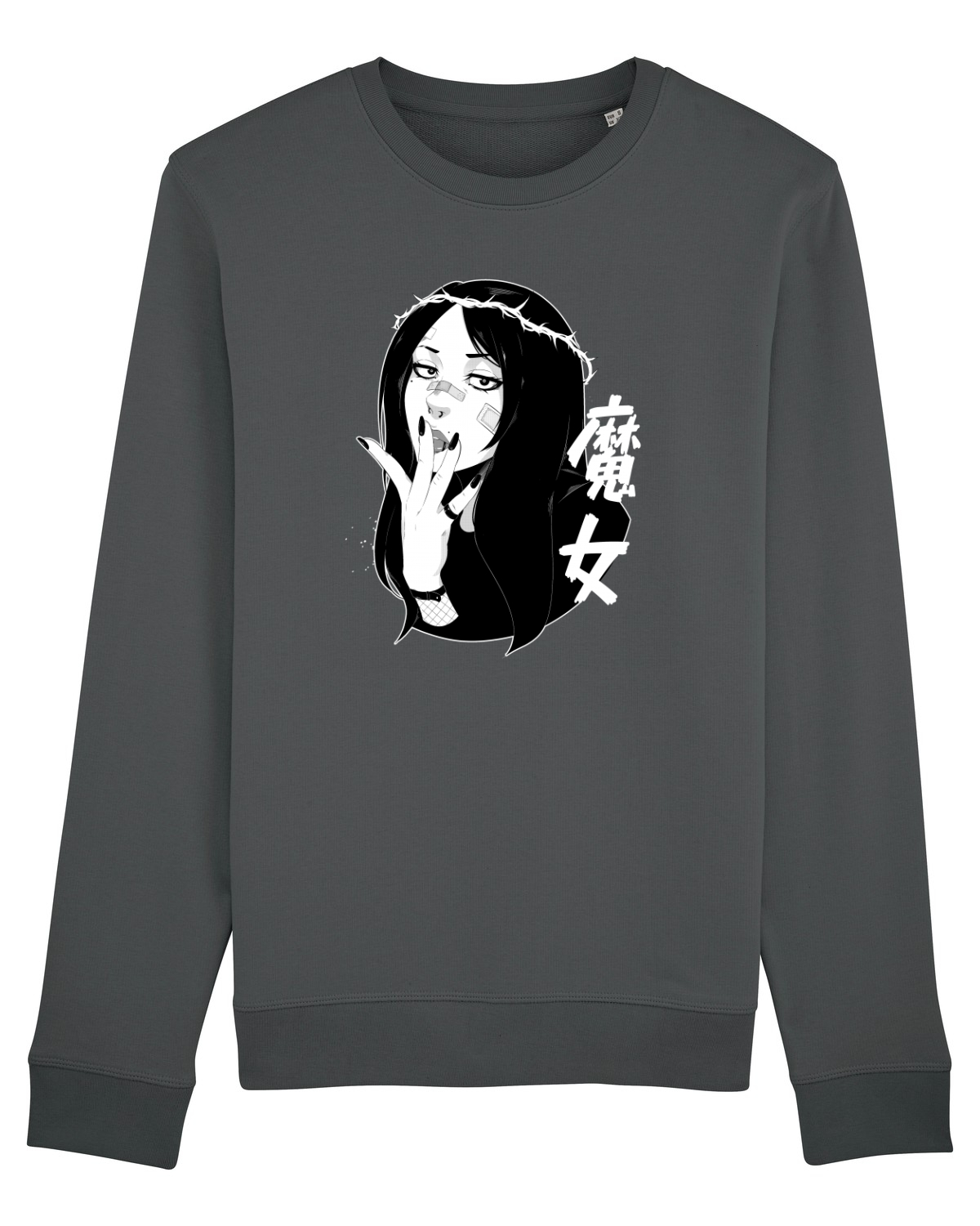 Bluză mânecă lungă Unisex Rise Anthracite
