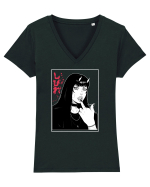 Oni Tricou mânecă scurtă guler V Damă Evoker