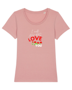 Love Tricou mânecă scurtă guler larg fitted Damă Expresser