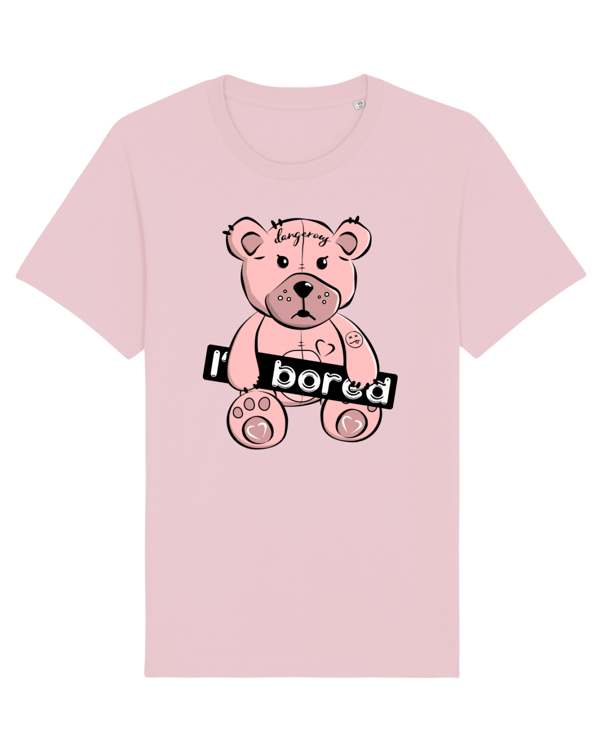 Tricou mânecă scurtă Unisex Rocker Cotton Pink