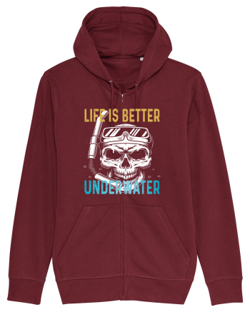 Life Is Better Underwater Burgundy