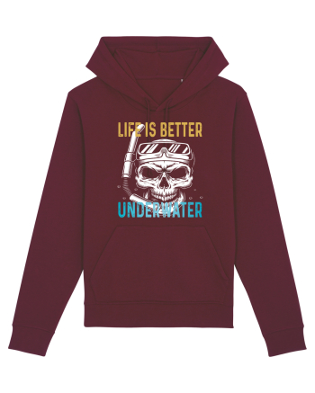 Life Is Better Underwater Burgundy