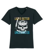Life Is Better Underwater Tricou mânecă scurtă guler V Bărbat Presenter