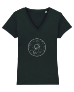 Otter space Tricou mânecă scurtă guler V Damă Evoker