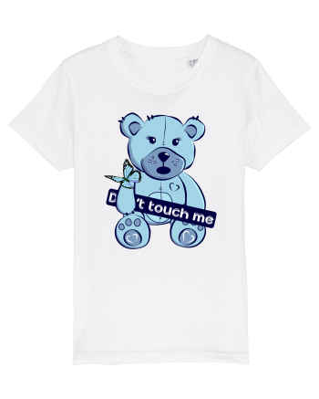 Don't Touch Me - Blue Teddy Bear White