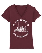 If you never go Tricou mânecă scurtă guler V Damă Evoker