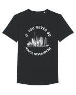 If you never go Tricou mânecă scurtă guler larg Bărbat Skater