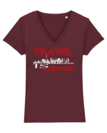 Travel Tricou mânecă scurtă guler V Damă Evoker