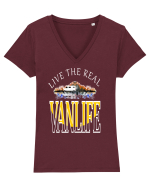 Vanlife Tricou mânecă scurtă guler V Damă Evoker