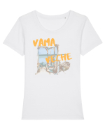 Vame Veche Tricou mânecă scurtă guler larg fitted Damă Expresser