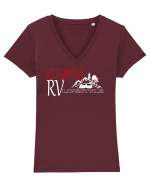Wild Camping Tricou mânecă scurtă guler V Damă Evoker