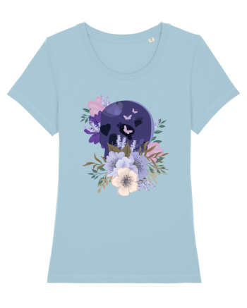 Pastel Flowers Sky Blue