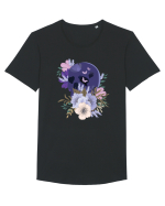 Pastel Flowers Tricou mânecă scurtă guler larg Bărbat Skater