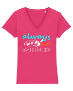Always On My Mind. Mountains Tricou mânecă scurtă guler V Damă Evoker