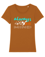 Always On My Mind. Mountains Tricou mânecă scurtă guler larg fitted Damă Expresser