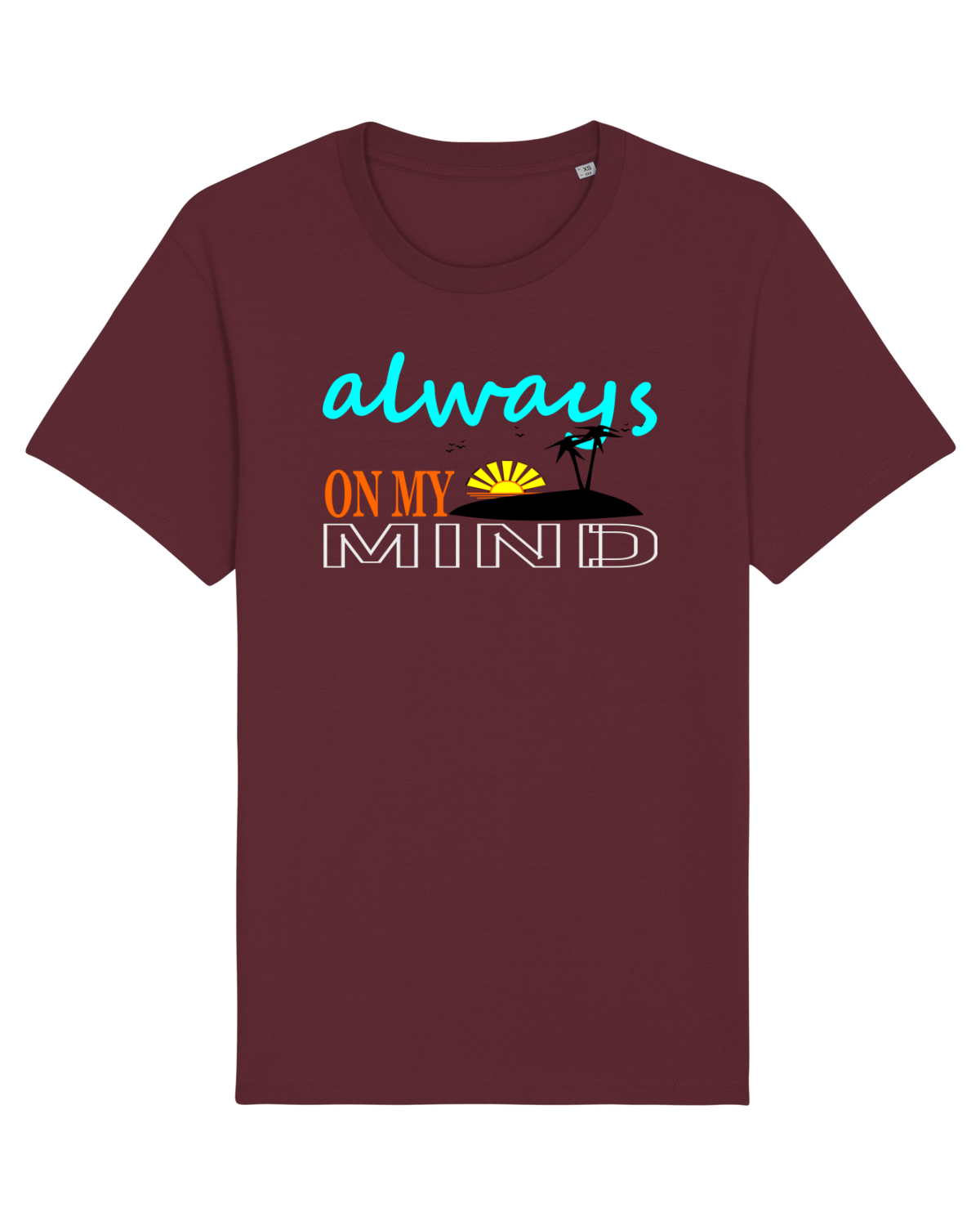 Tricou mânecă scurtă Unisex Rocker Burgundy