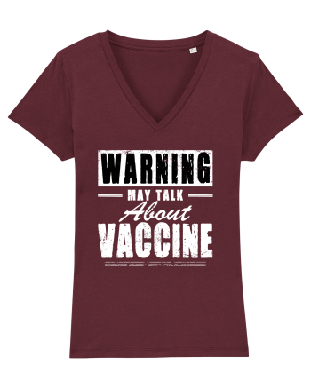 Warning May Talk About Vaccine Burgundy
